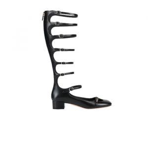 Dior Aime Dior Black Leather Buckle Boots - 35 Eu 4 Us 23 Cm 9 In