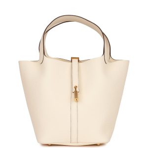 Hermes Picotin Lock 22 Nata Clemence Gold Hardware