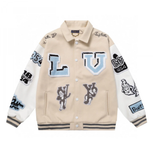 Bunny Cream Sport Bomber Jacket - XXL
