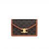 Celine Wallet On Chain Margo In Triomphe Canvas And Calfskin Tan 20Cm 10L462Dqb 04Lu