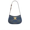 Celine Medium Tilly Bag With Triomphe Studs And Calfskin Denim 22Cm