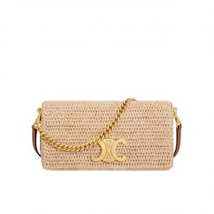 Celine  Multipochette In Raffia Tan 23Cm