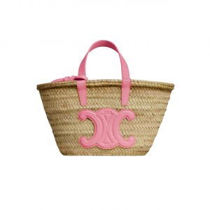Celine Triomphe Celine Panier In Palm Leaves Pink 20Cm