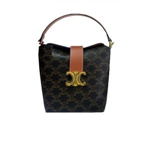 Celine Mini Bucket Triomphe In Triomphe Canvas 17Cm