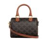 Celine Small Boston In Triomphe Canvas And Calfskin Tan 19Cm 113772Cas04Lu