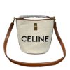 Celine Bucket 16 Bag In Textile With Celine White Jacquard 18Cm