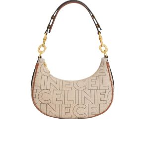 Celine Medium Ava Strap Bag In Textile With Celine All Over Print Natural 25Cm 196922Erk02Nt