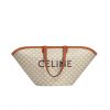 Celine Women Medium Couffin Bag In Triomphe Canvas Celine Print White 57Cm 196262Cyx 01Bc