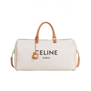 Celine Large Voyage Bag In White Canvas 50Cm