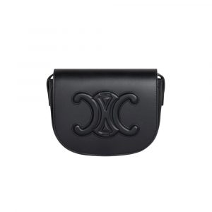 Celine Folco Cuir Triomphe In Smooth Calfskin Black 18Cm 198263Du3 38No