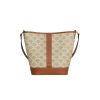 Celine Small Bucket Cuir Triomphe In Triomphe Canvas And Calfskin Grege 22Cm 191442Flc 02Gr