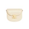 Celine Besace Clea In Shiny Calfskin White 18Cm 110413Bf4 02Pp
