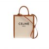 Celine Vertical Cabas Celine In Canvas With Celine Print And Calfskin White 33Cm