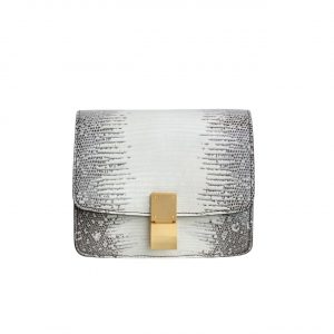 Celine Small Classic Bag In Lizard White 18Cm