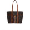 Celine Cabas Drawstring In Triomphe Canvas And Calfskin Black 36Cm 113722Bzj 04Lu