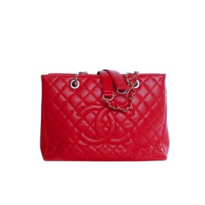 Chanel Bolsa Grand Tote Red 33Cm