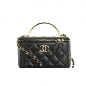 Chanel Clutch With Chain Lambskin Black 16Cm Ap4046 B17687 94305
