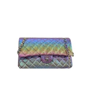 Chanel Metallic Small Flap Bag With Top Handle Multicolor 25Cm