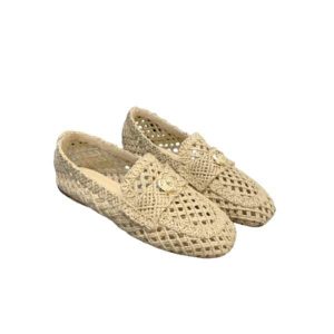 Chanel Braided Cord Loafers Beige Jute - 40 Eu 9 Us 25 5 Cm 10 In 3