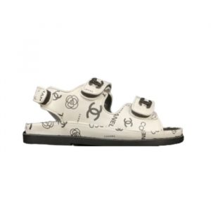 Chanel Dad Slingback Sandals 23P Camelia Cc Logo - 37 Eu 6 Us 24 Cm 9 4 In
