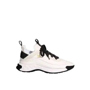 Chanel Velvet Calfskin Sneakers Ivory And Black G35617 - 40 Eu 9 Us 25 5 Cm 10 In
