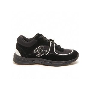 Chanel Suede Reflective Sneakers Black - 36 Eu 5 Us 23 5 Cm 9 2 In