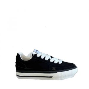 Chanel Suede Leather Runners Black - 38 Eu 7 Us 24 5 Cm 9 46 In 3