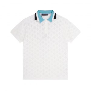 Openwork Pattern Knitted Polo Shirt