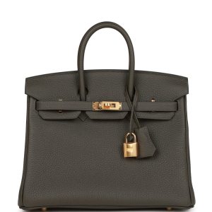 Hermes Birkin 25 Vert De Gris Togo Gold Hardware