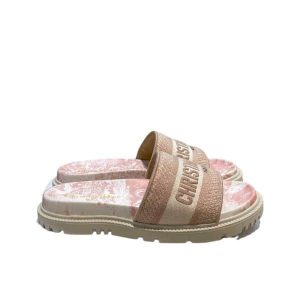 Dior Dway Toile De Jouy Embroidered Slipper Pink - 39 Eu 8 Us 25 Cm 9 8 In 2