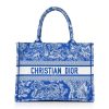 Christian Dior Canvas   Toile  Book Tote Fluorescent Blue