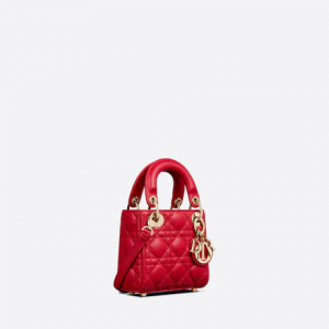 Micro Lady Dior Bag Scarlet Red