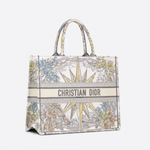 Large Dior Book Tote White  (42 X 35 X 18.5 Cm)