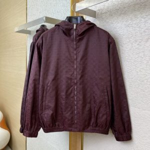 Jacquard Indonesian Dragon Fabric Hooded Jacket - S