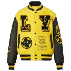 New classic blockbuster baseball jacket - Yellow, XL