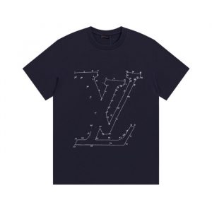 New Geometric Number T-shirt - L, Dark blue