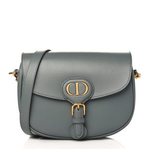 Christian Dior  Calfskin Cannage Caro Pouch With Chain Gray
