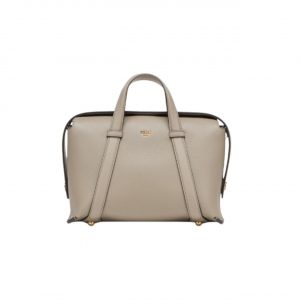 Fendi Boston 365 Dove Grey Leather Bag 26Cm 8Bl152Apzaf11Ws