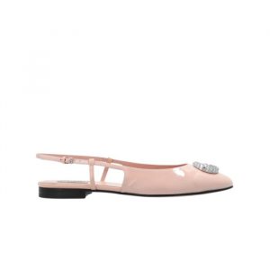 Gucci Logo Embellished Slingback Flats Light Pink - 36 Eu 5 Us 23 5 Cm 9 2 In