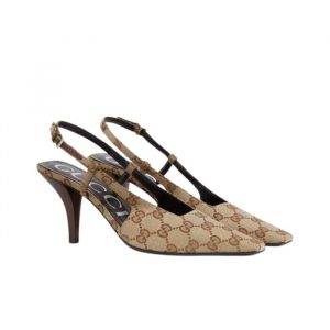 Gucci Women's Gg Slingback Pump Beige 675420 Ky980 9763 - 40 Eu 9 Us 25 5 Cm 10 In