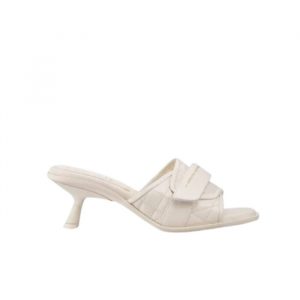 Dior Women Dio(R)Evolution Heeled Slide Quilted Cannage Calfskin White Kdq730Cqc S12U - 39 Eu 8 Us 25 Cm 9 8 In