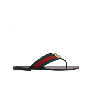 Gucci Gg Thong Web Sandal 612138 H9020 8476 - 36 Eu 5 Us 23 5 Cm 9 2 In