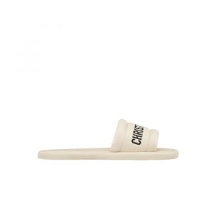 Dior Every D Slide Embossed Lambskin White Kcq861Lbo S03W - 35 Eu 4 Us 23 Cm 9 In