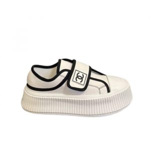 Chanel White Cc Cap Toe Slipon Sneaker White - 38 Eu 7 Us 24 5 Cm 9 46 In