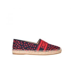 Dior Granville Espadrille Logo Heart Print Red And Blue - 40 Eu 9 Us 25 5 Cm 10 In