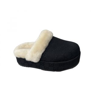 Gucci Slipper Mit Gg Horsebit Monogram In Black - 40 Eu 9 Us 25 5 Cm 10 In