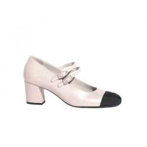 Chanel Mary Janes Lambskin And Grosgrain White G45696 B16524 Nx269 - 36 Eu 5 Us 23 5 Cm 9 2 In