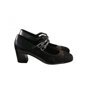 Chanel Mary Janes Lambskin And Grosgrain Black G45696 B16524 Nx492 - 37 Eu 6 Us 24 Cm 9 4 In