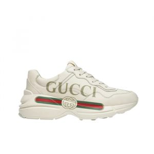 Gucci Women's Rhyton Gucci Logo Leather Sneaker 528892 Drw00 9522 - 38 Eu 7 Us 24 5 Cm 9 46 In