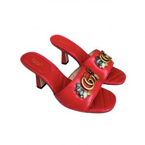 Gucci Ankle Buckle Strap Sylvie Chain Sandals In Gold - 41 Eu 10 Us 26 Cm 10 2 In
